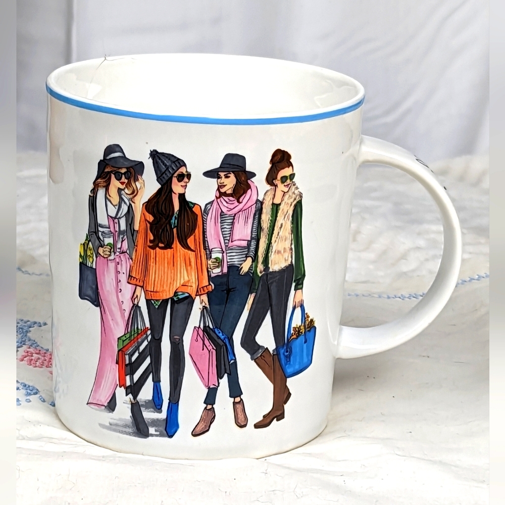 Rongrong Devoe Illustration "Shopping Is My Cardio" Large Mug